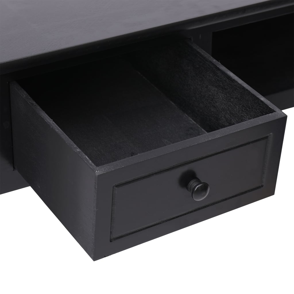 Schreibtisch Weiß 108x45x76 cm Massivholz Paulownia