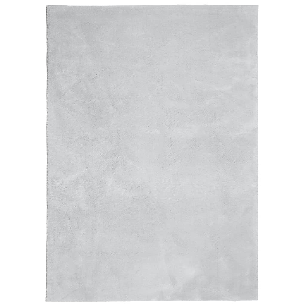 Teppich HUARTE Kurzflor Weich und Waschbar Anthrazit 60x110 cm