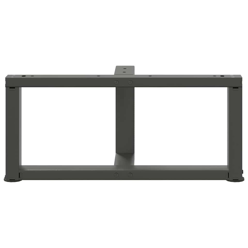 Couchtischbeine T-Form 2 Stk. Schwarz 30x25x(30-31) cm Stahl