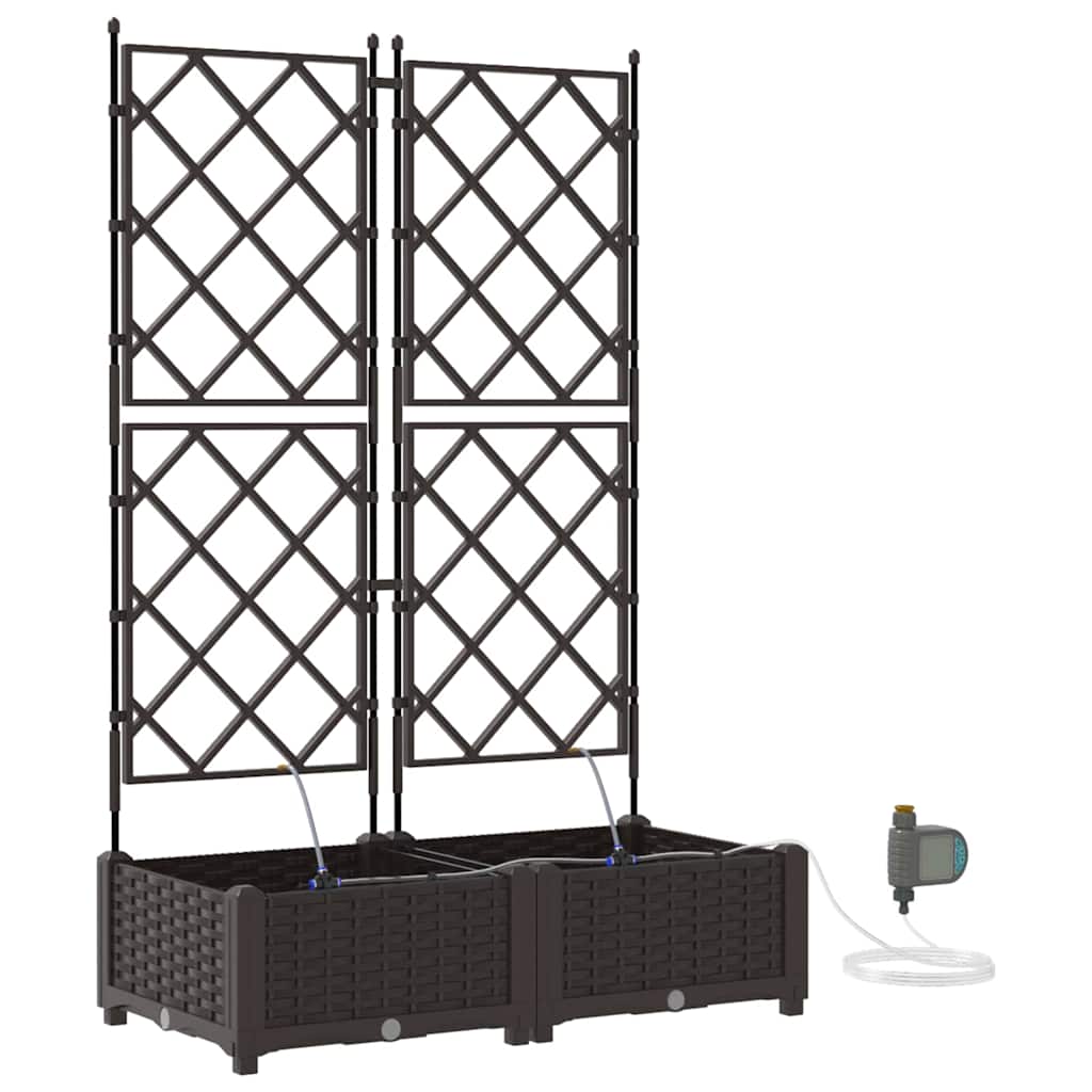 Garten-Pflanzgefäß 4 Stk. Braun 160 x 40 x 22 cm PP