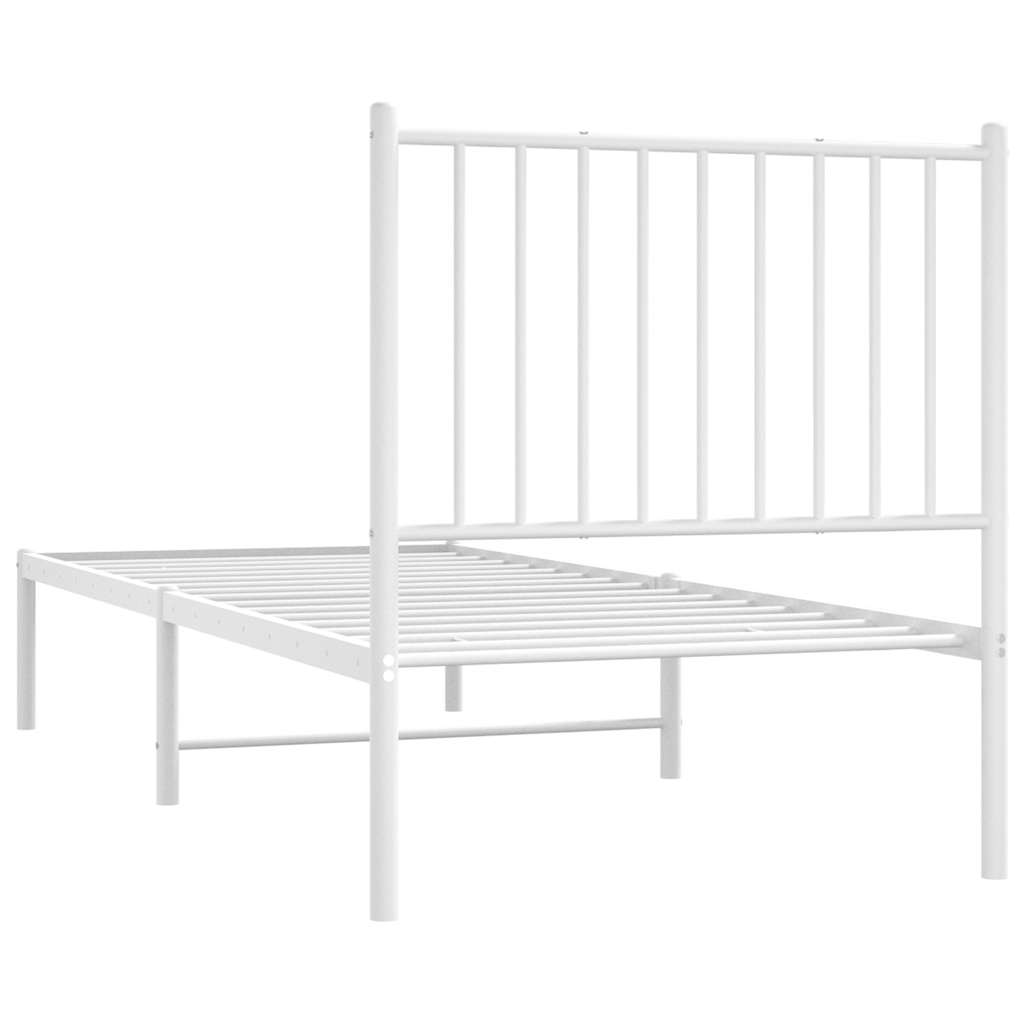 Bettgestell Metall Schwarz 75x190 cm
