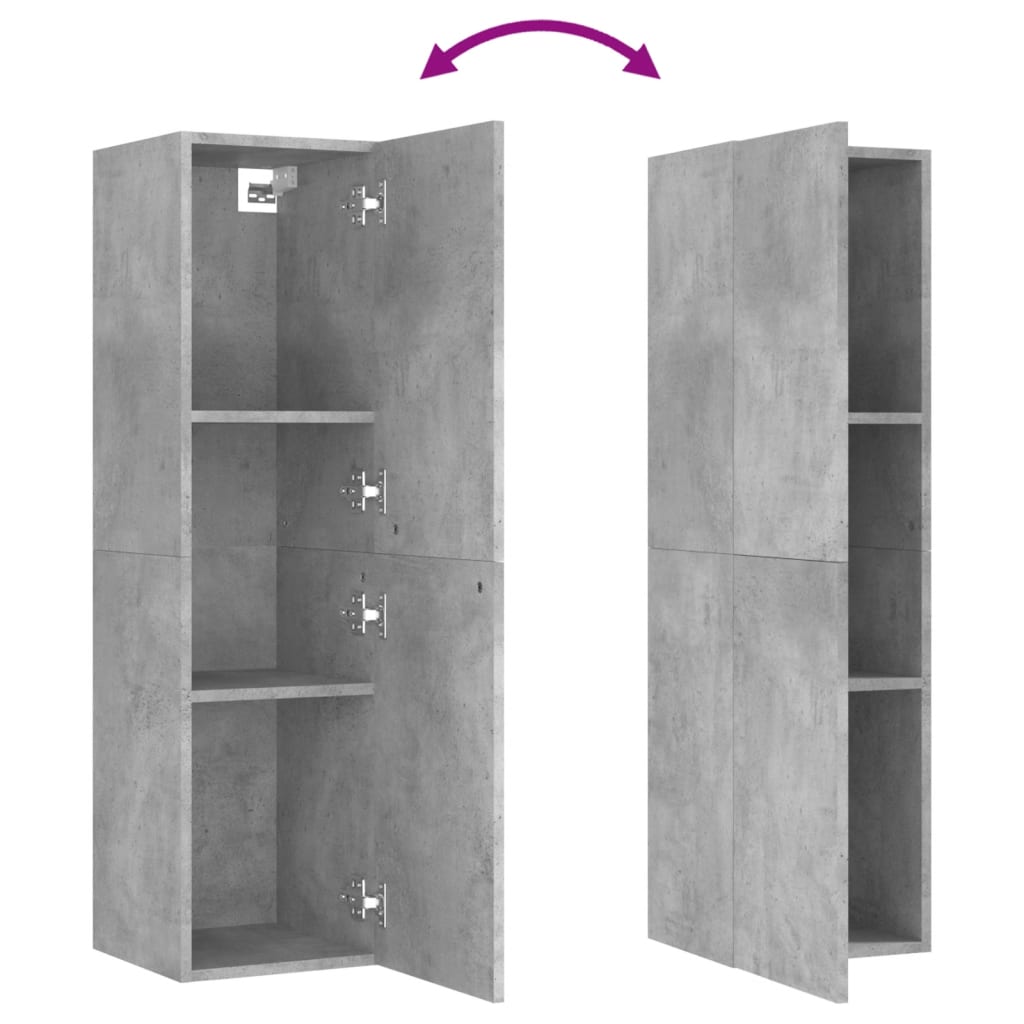 4-tlg. TV-Schrank-Set Weiß Holzwerkstoff