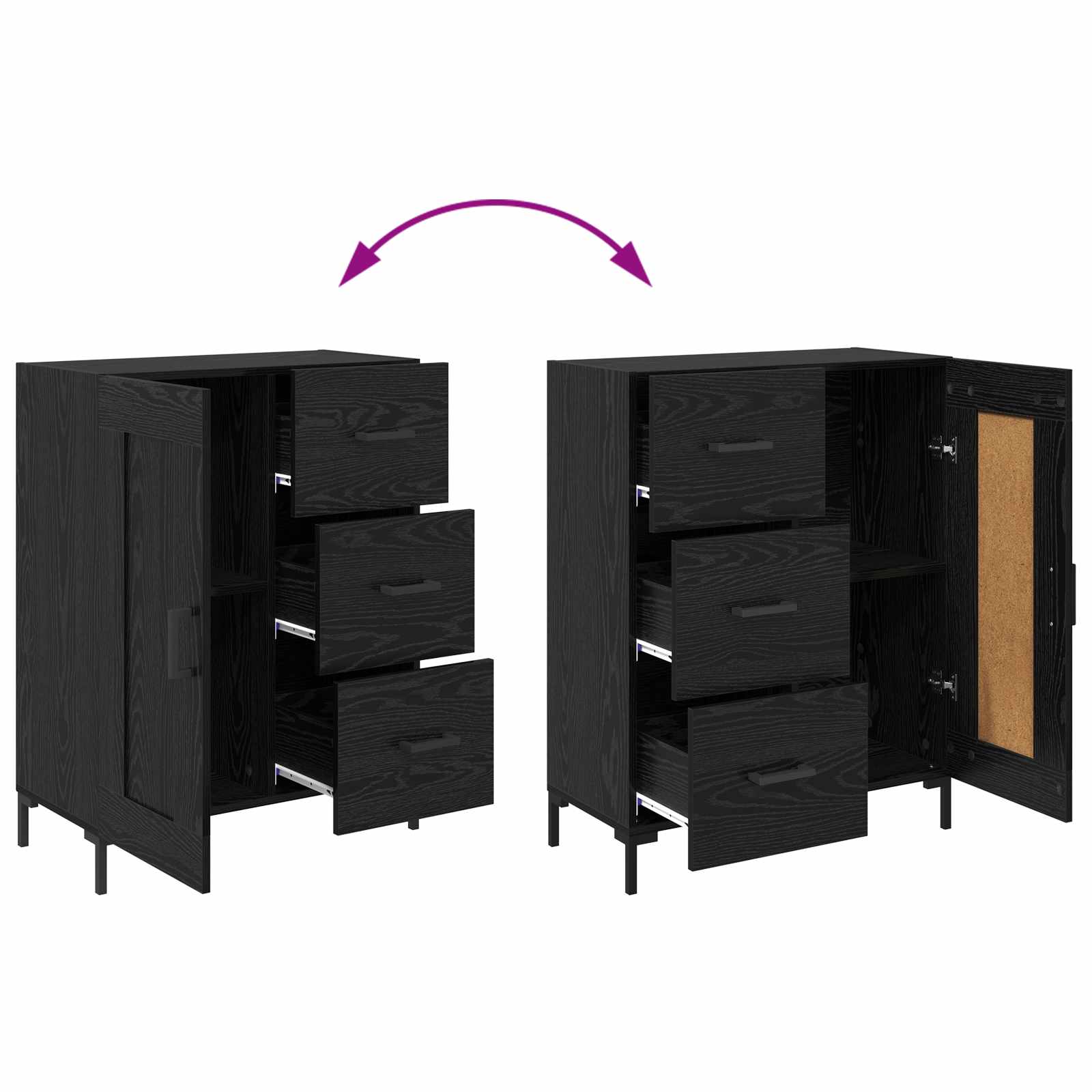 Highboard Betongrau 69,5x34x180 cm Holzwerkstoff