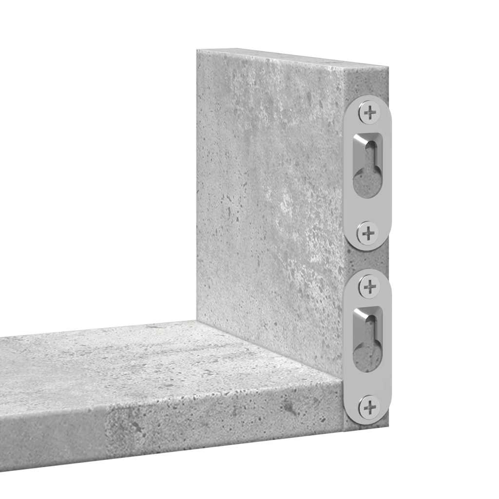 Wandregal 3 Stk. Weiß Holzwerkstoff