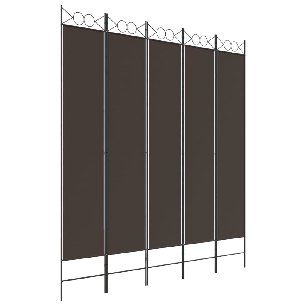 3-teiliger Raumteiler Beige 120 x 200 cm Stoff
