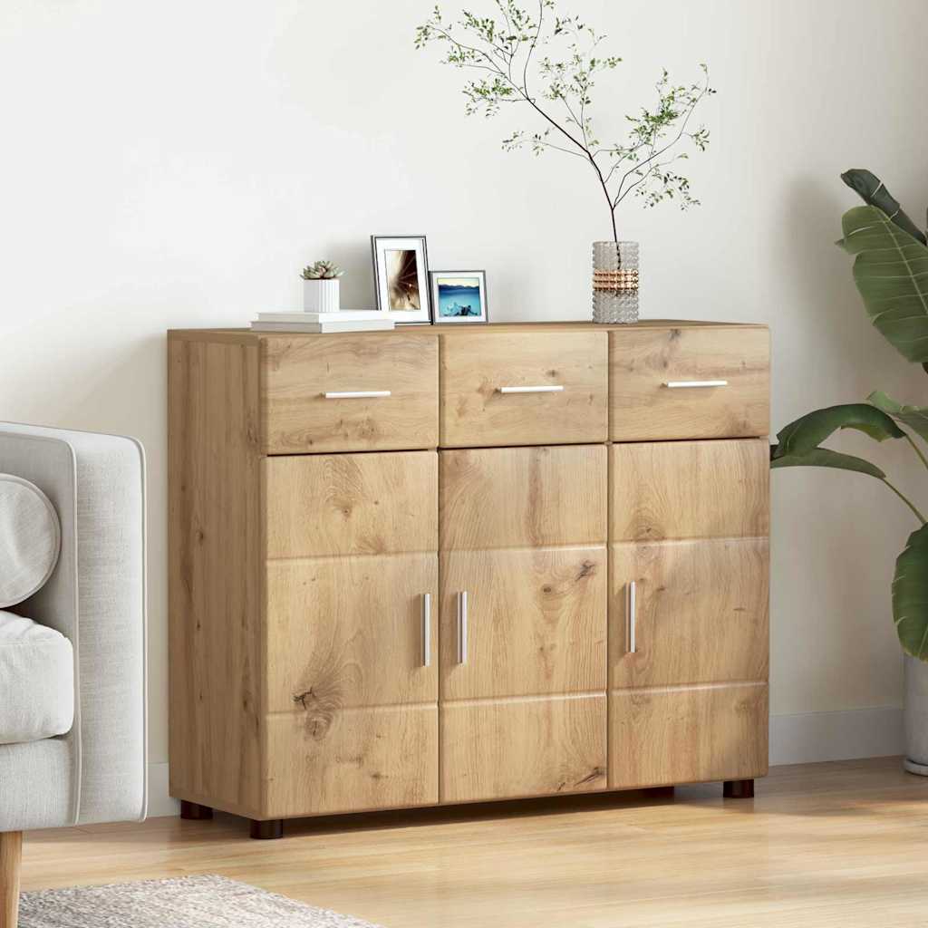 Highboard mit Regal FLORIN Weiß 60 x 35 x 182 cm Holzwerkstoff