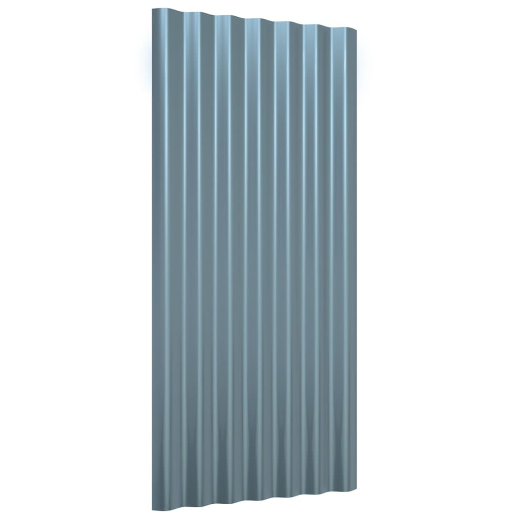 Dachpaneele 12 Stk. Verzinkter Stahl Grün 100x36 cm