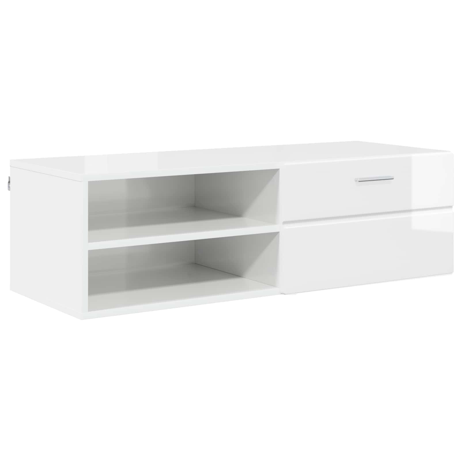 Highboard mit Regal FLORIN Weiß 60 x 35 x 182 cm Holzwerkstoff