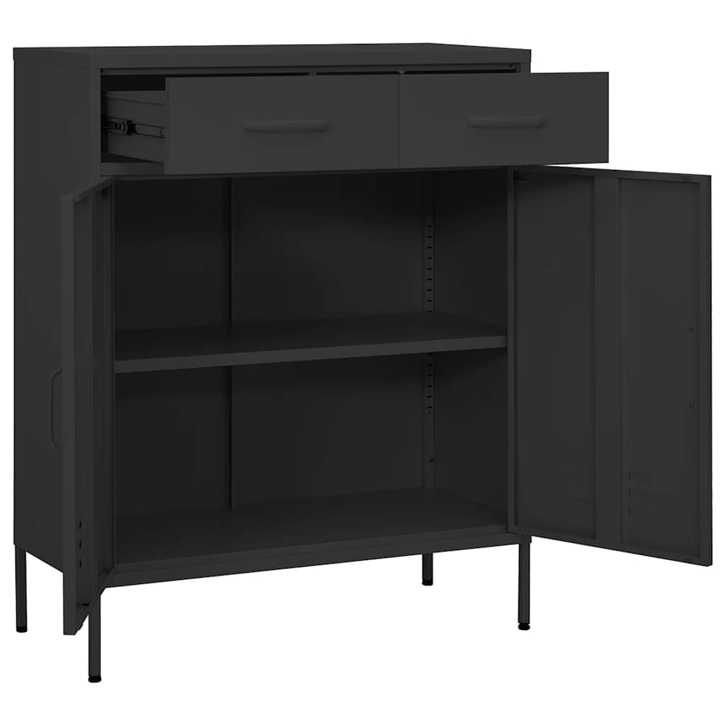 Lagerschrank Olivgrün 80x35x101,5 cm Stahl