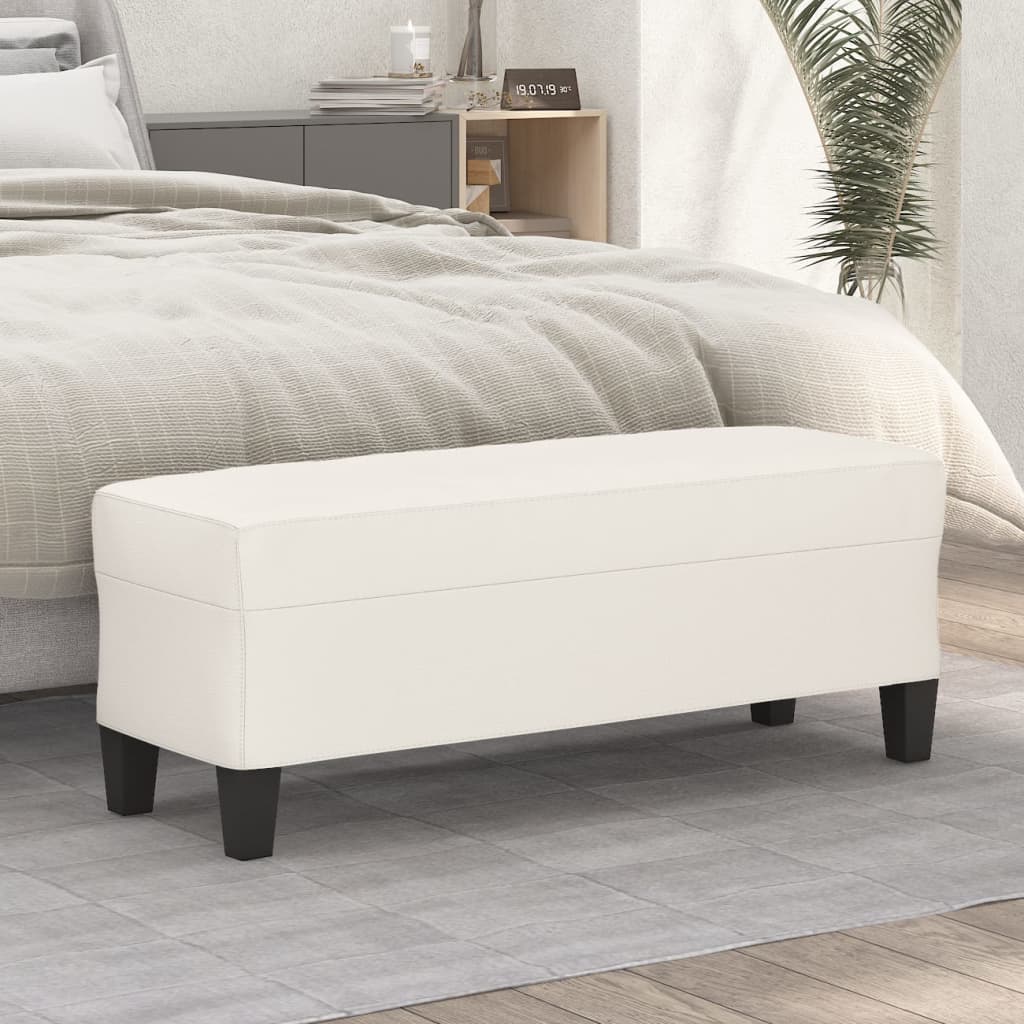 Sitzbank Schwarz 70x35x41 cm Kunstleder