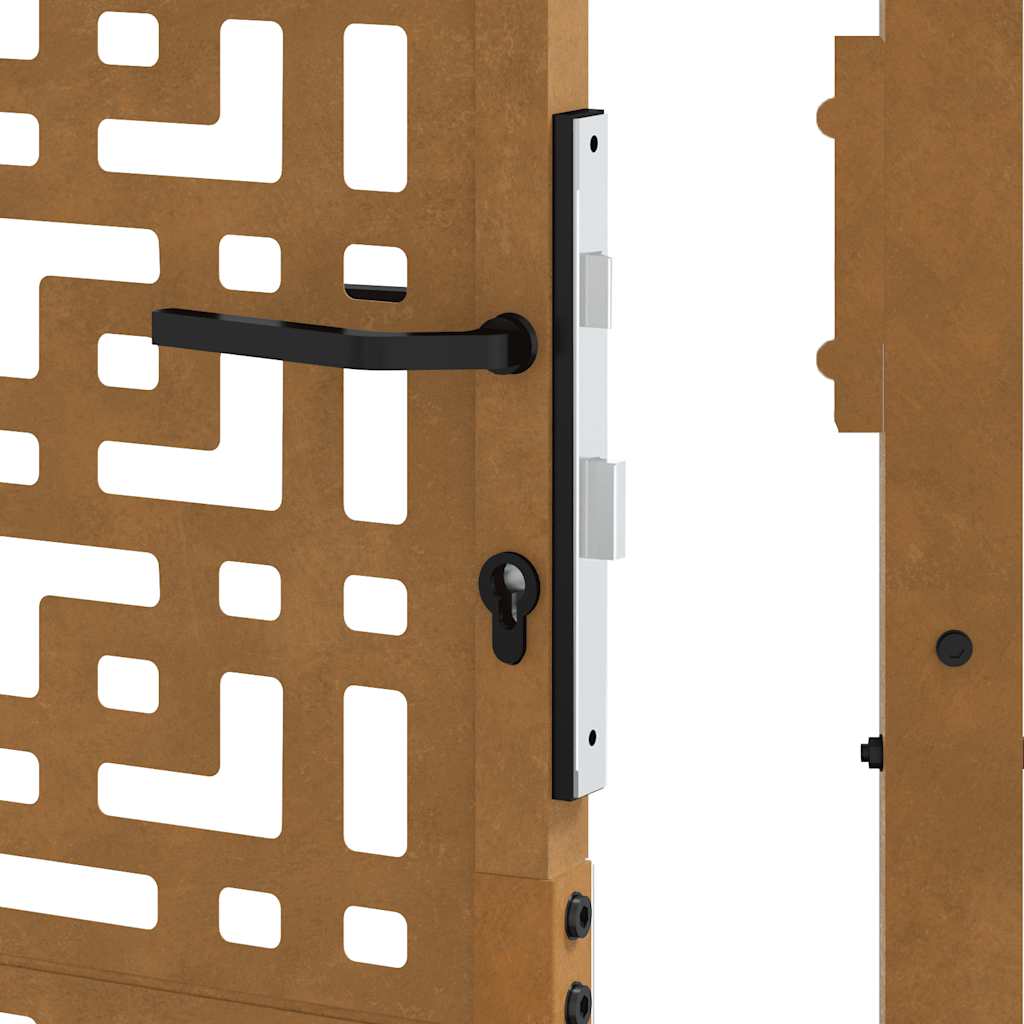 Gartentor Schwarz 100x100 cm Stahl Lichtdesign