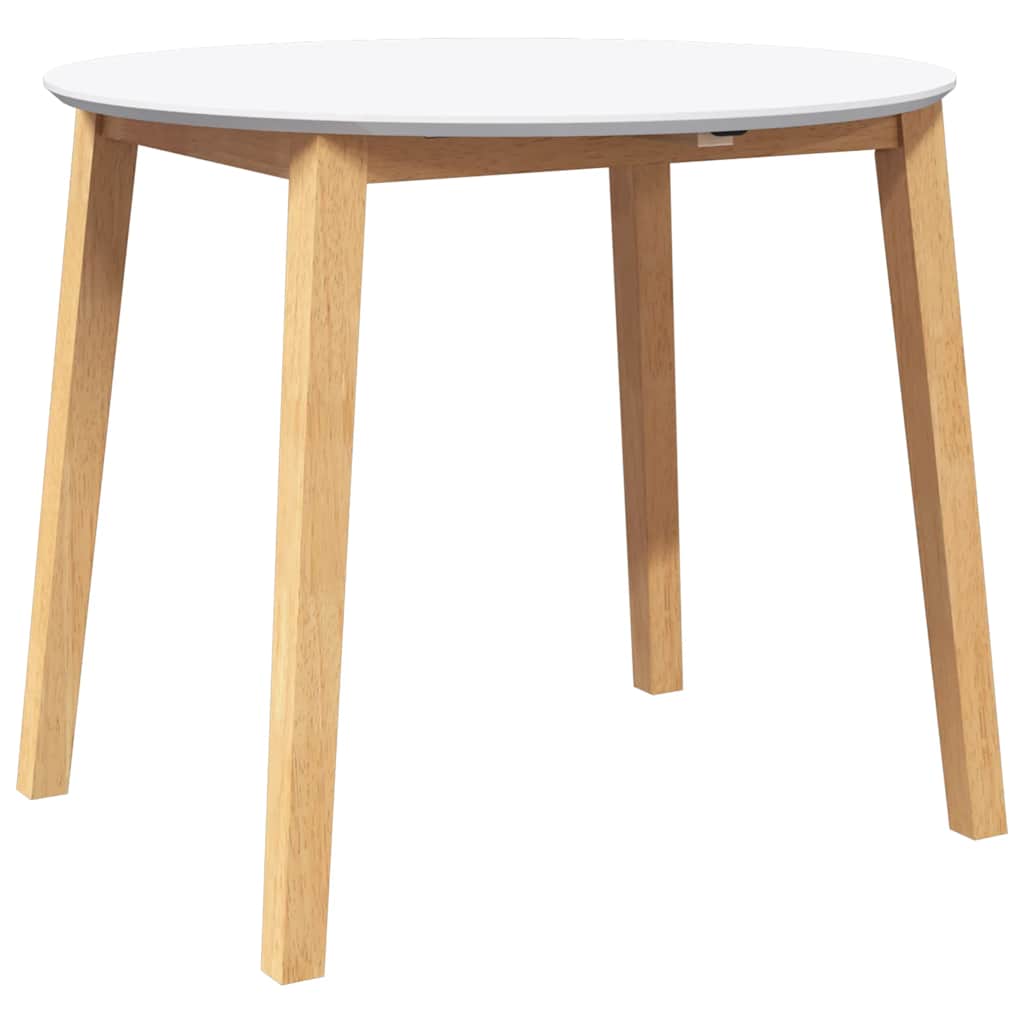 Esstisch Weiß Massivholz Gummibaumholz