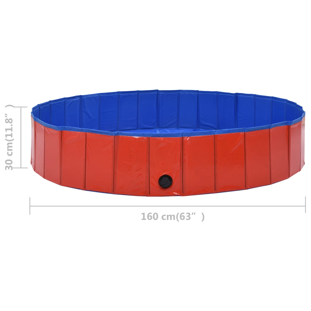 Hundepool Rot Ø200 x 30 cm Dicker PVC