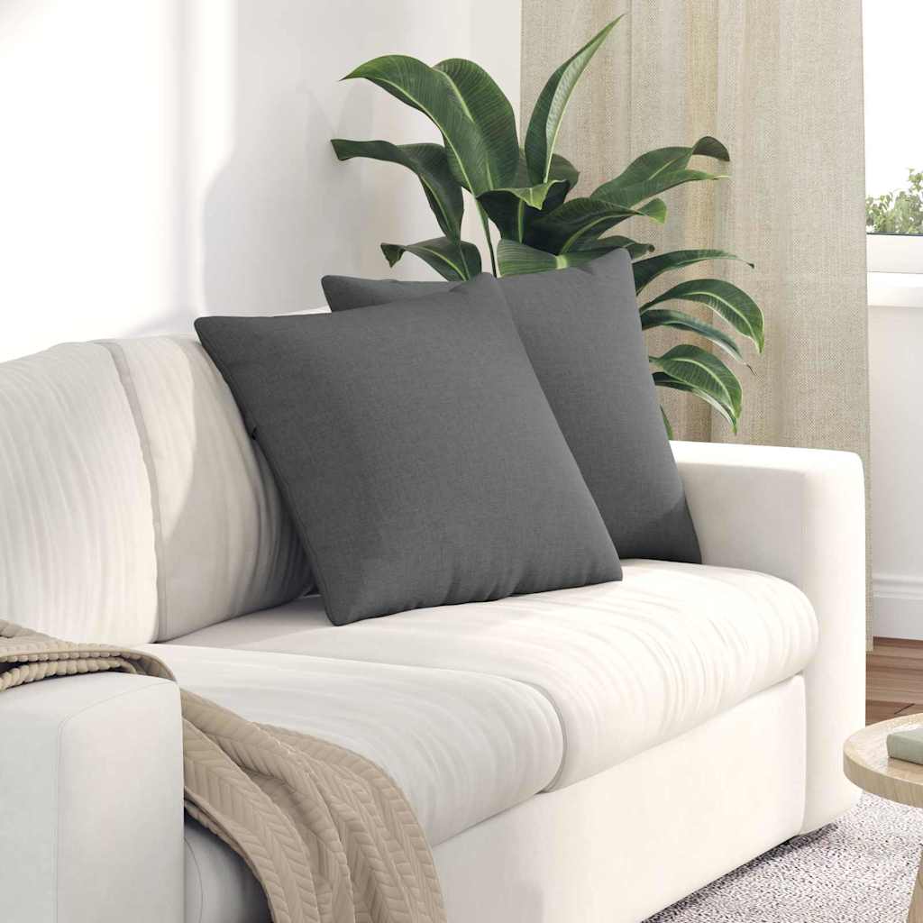 Sofakissen 2 pcs Hellgrau 50 x 30 cm Stoff