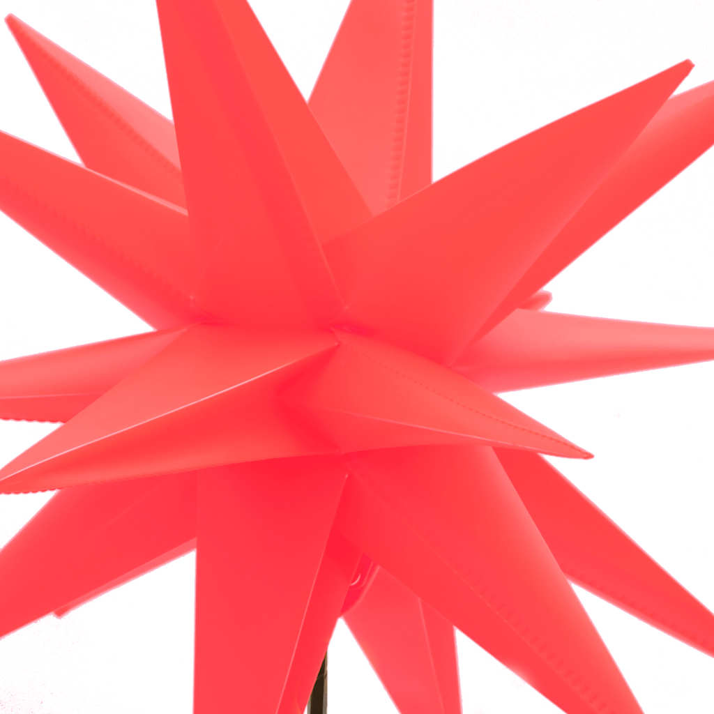 LED-Weihnachtssterne 3 Stk. mit Erdspießen Faltbar Gelb 57 cm