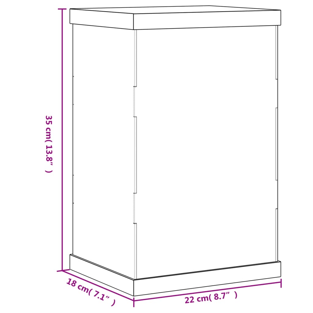 Vitrine Transparent 17x12x25 cm Acryl