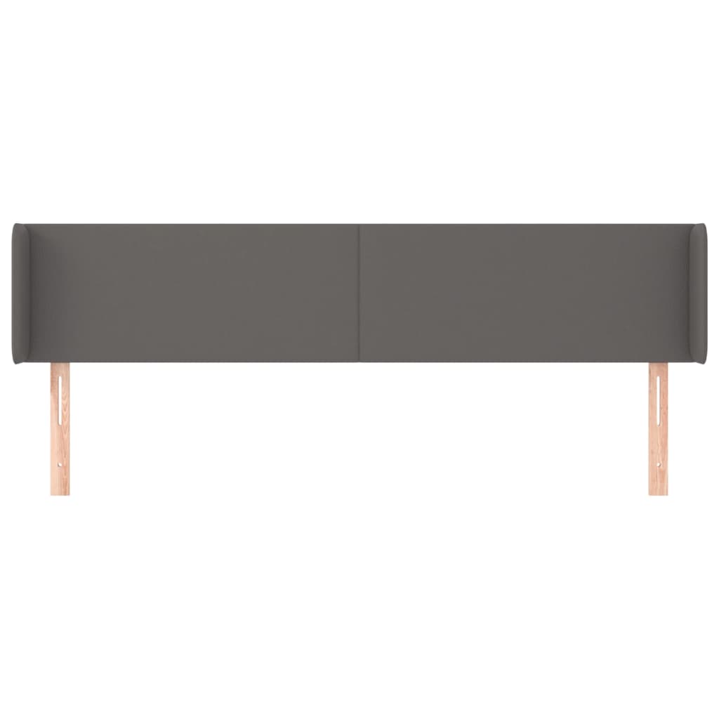 Kopfteil mit Ohren Creme 83x16x78/88 cm Kunstleder