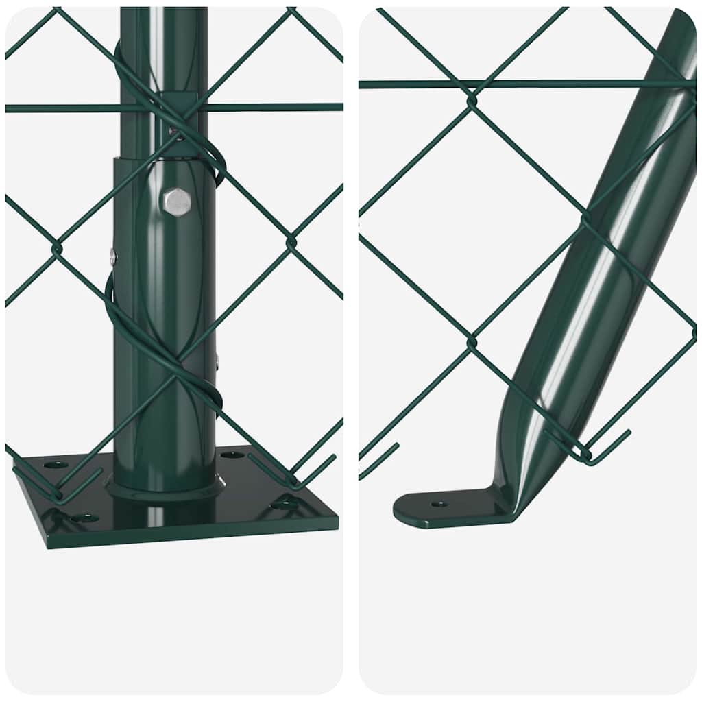 Outdoor Kettenglied-Zaun Erdfixierung 10 x 0,4 m Grün Netz