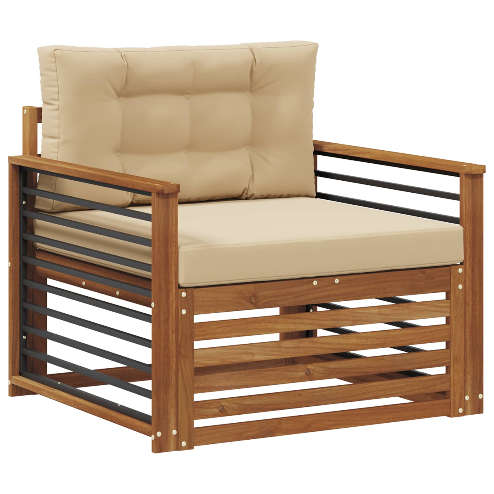 2 Stück Outdoor-Sofa Natur