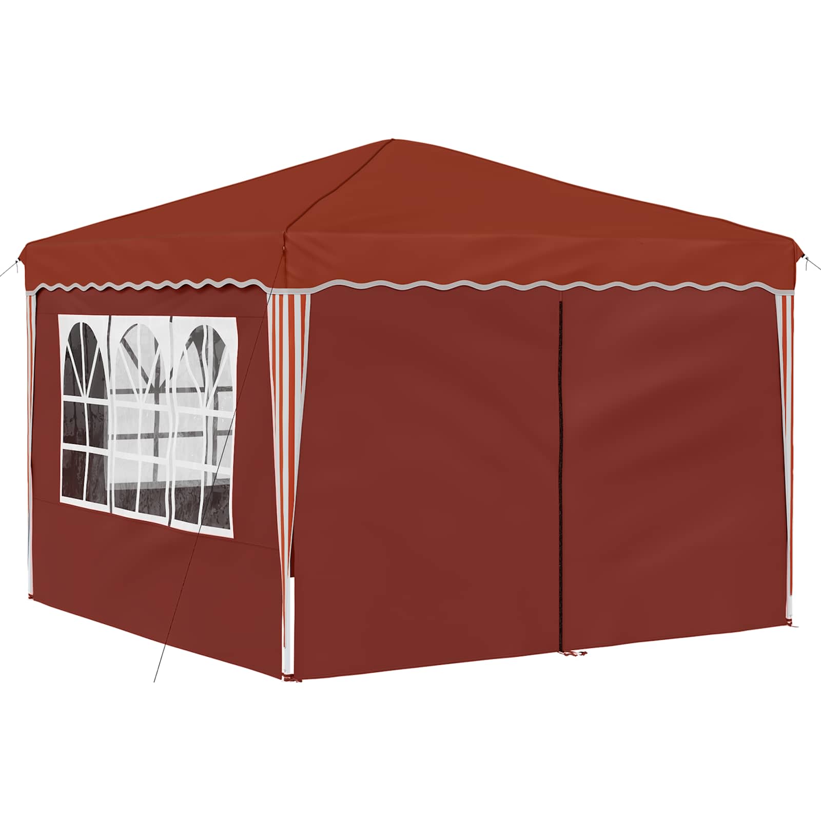 Pop-up Partyzelt 288 x 288 x 245 cm Creme Oxford-Stoff