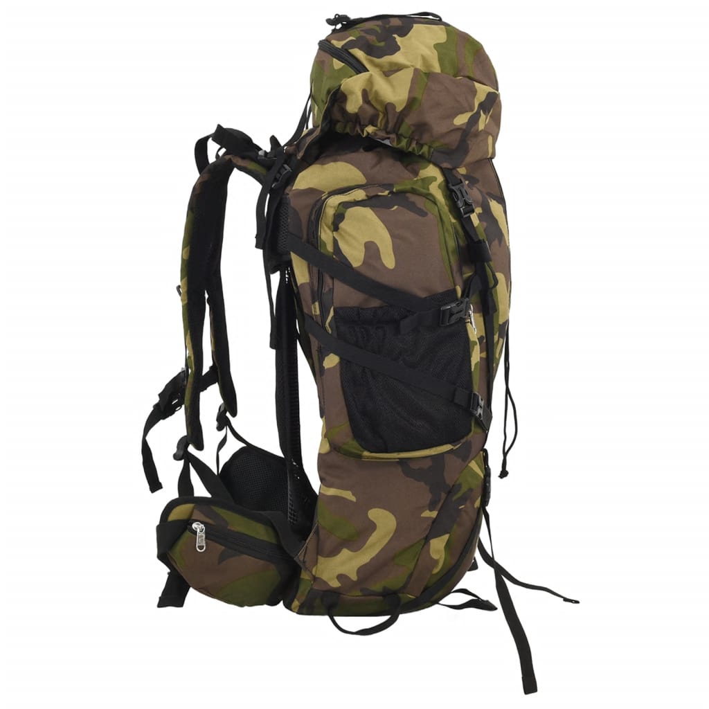Wanderrucksack Schwarz 60 L Oxford-Gewebe