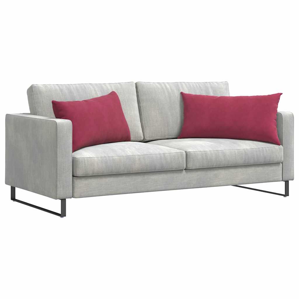 Sofakissen 2 Stück Blau 50 x 30 cm Cordstoff