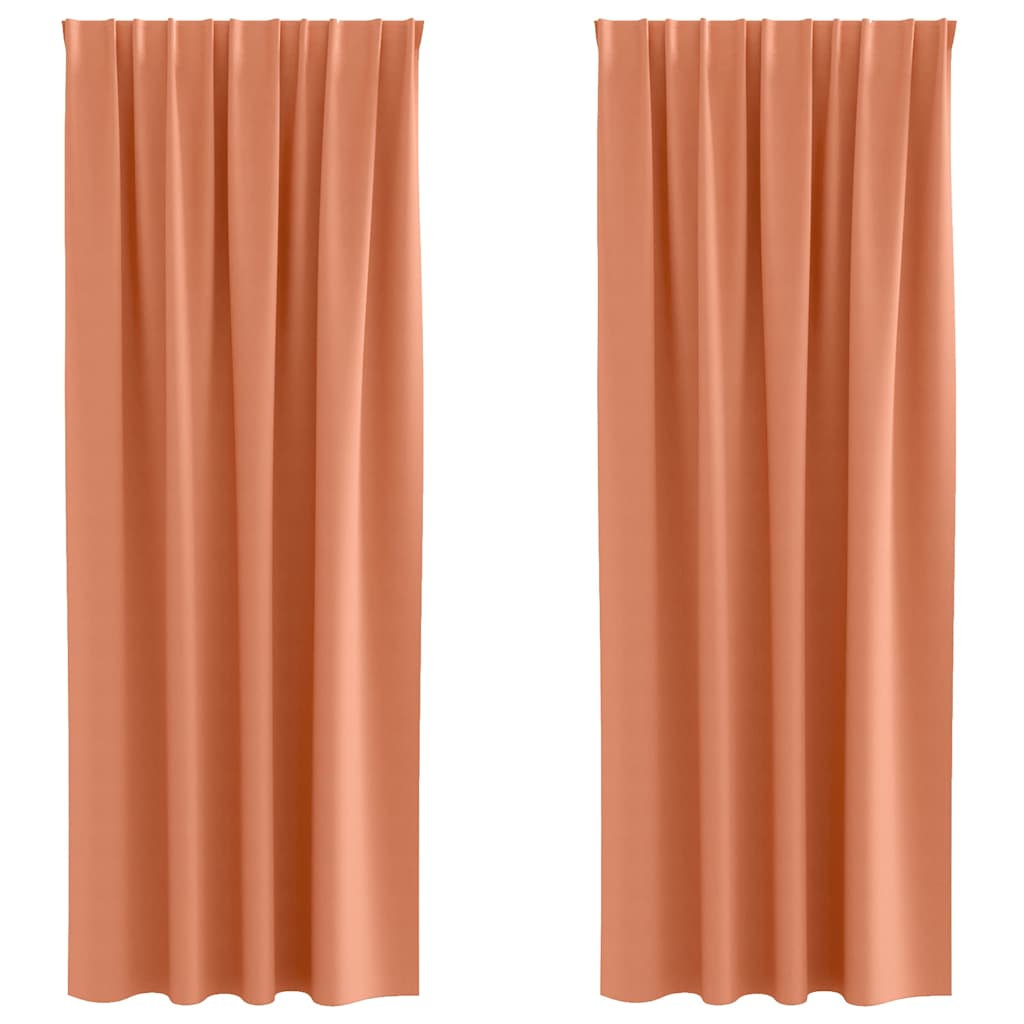 Verdunkelungs-Vorhänge mit Ringen 2 pcs Beige 140 x 140 cm