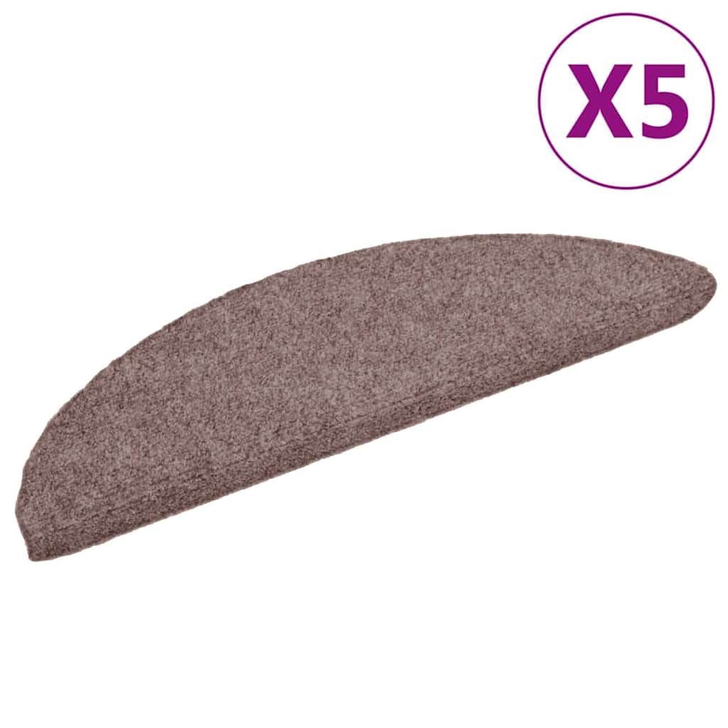 Stufenmatten Selbstklebend 15 Stk. 56x17x3 cm Hellbraun Halbrund