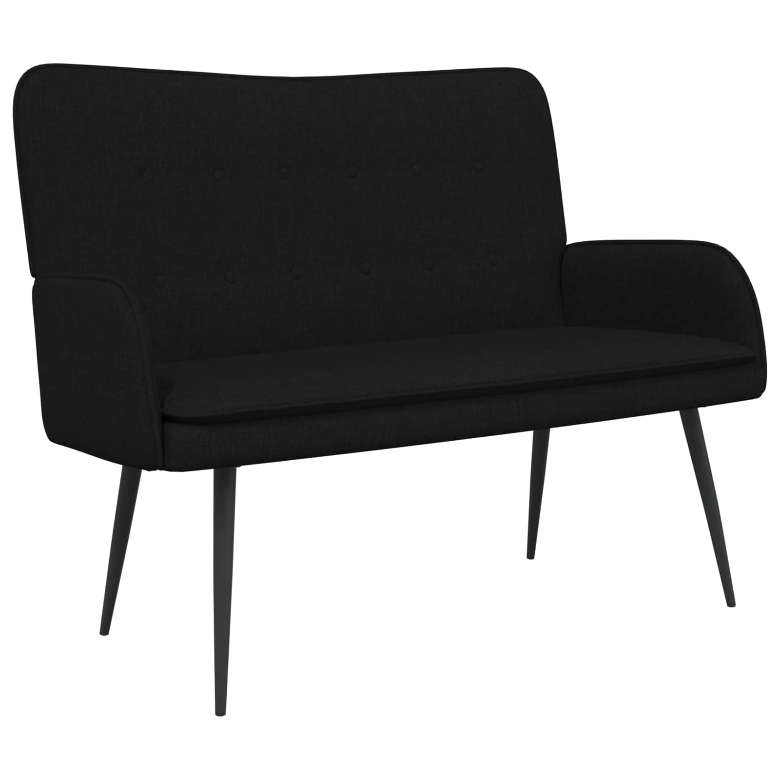2-Sitzer Sofa Hellgrau 115 x 61 x 87 cm Stoff