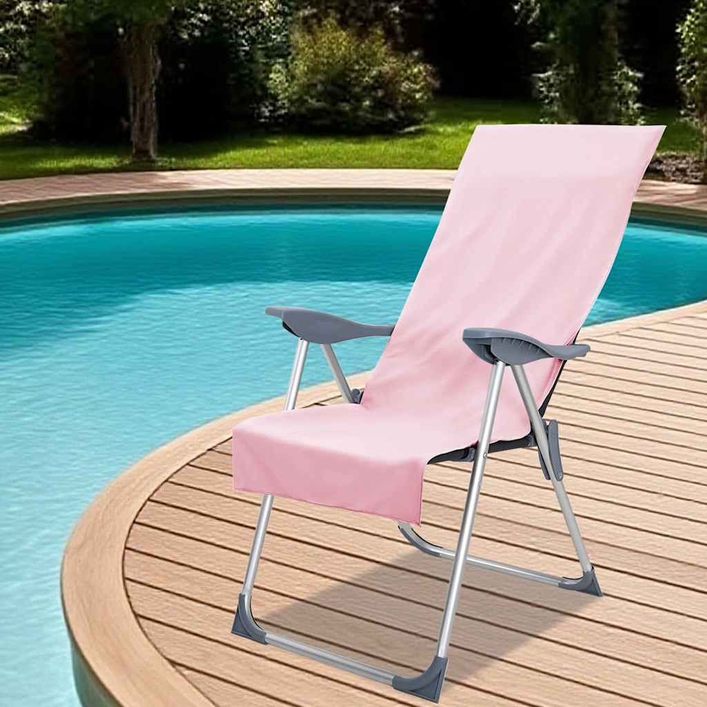 Außenstuhl Handtücher 2 pcs Schwarz 130 x 60 cm