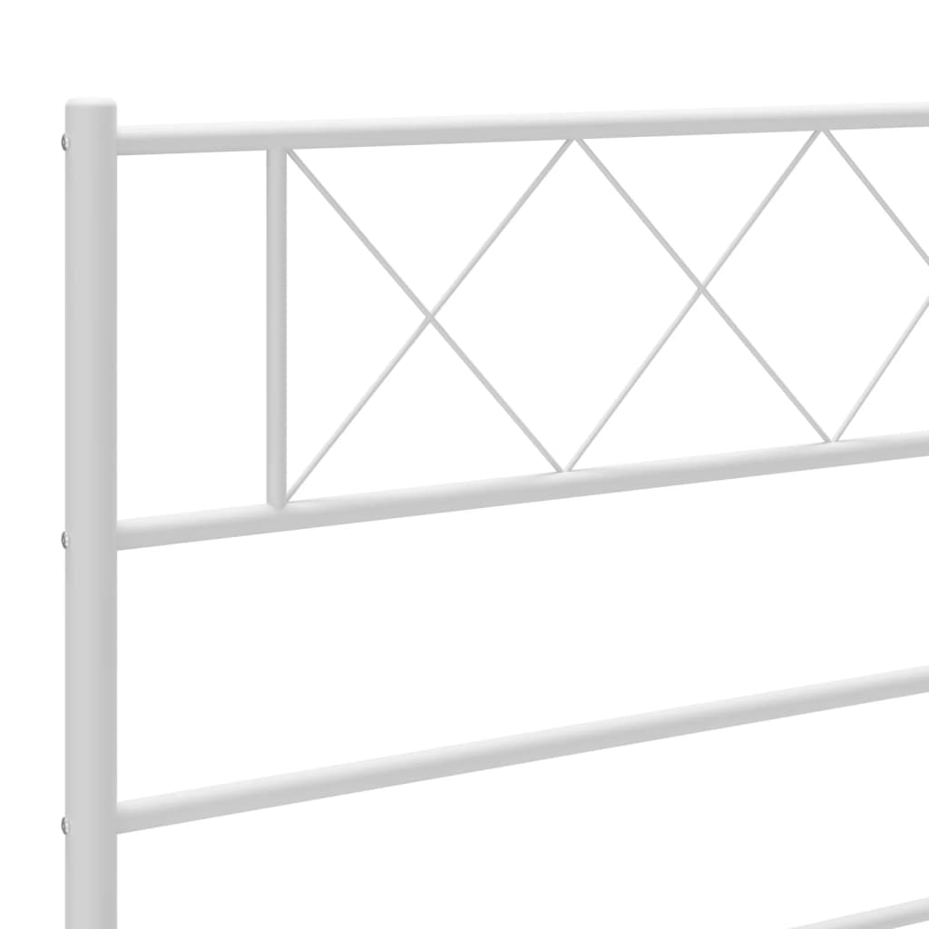 Bettgestell mit Kopfteil Metall Schwarz 100x190 cm