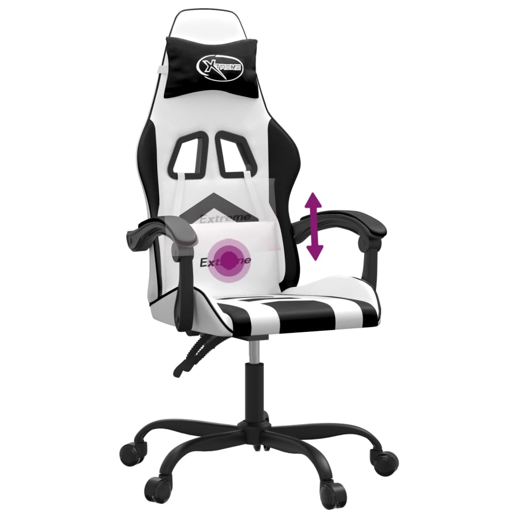 Gaming-Stuhl Drehbar Schwarz und Rot Kunstleder