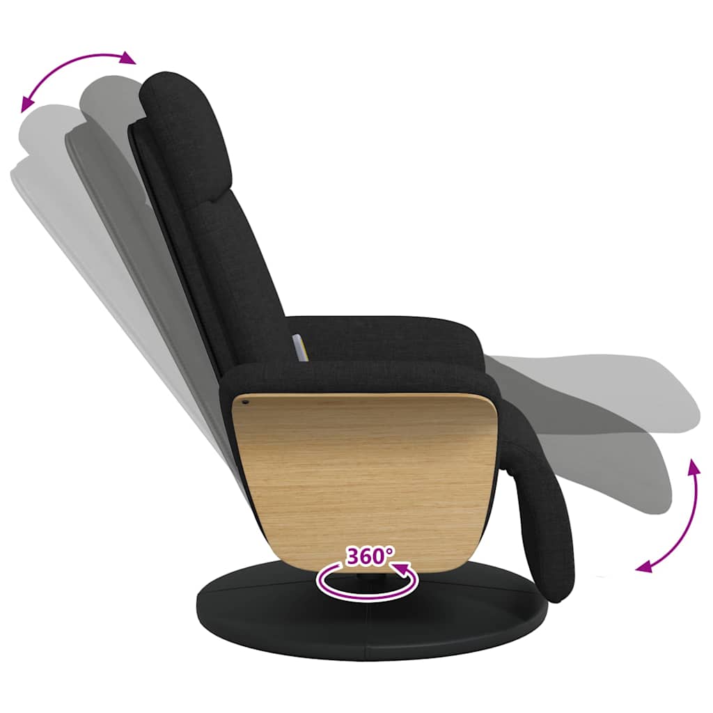 Massage Relaxsessel Schwarz 79 x 87 x 104,5 cm Stoff