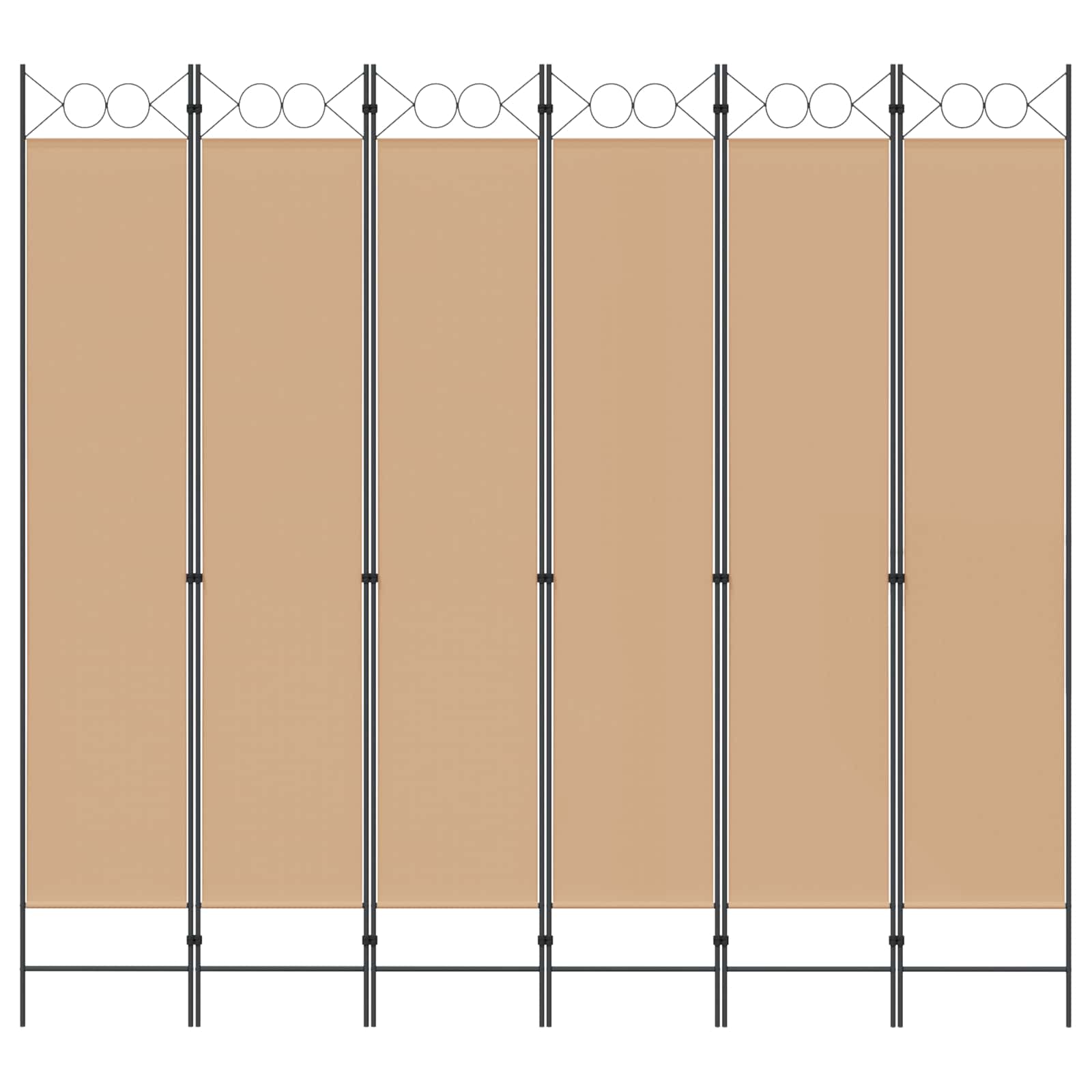 3-teiliger Raumteiler Beige 120 x 200 cm Stoff