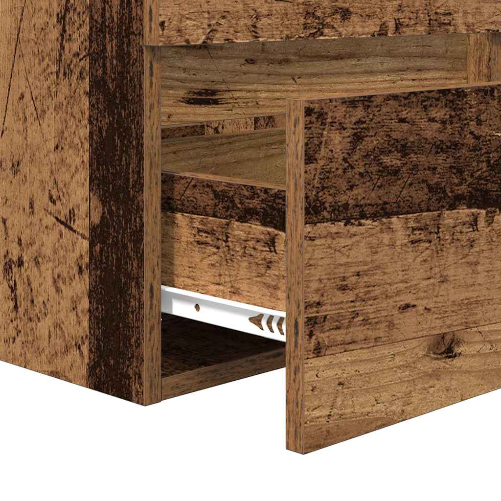 Badschrank mit Spiegel Weiß Holzwerkstoff