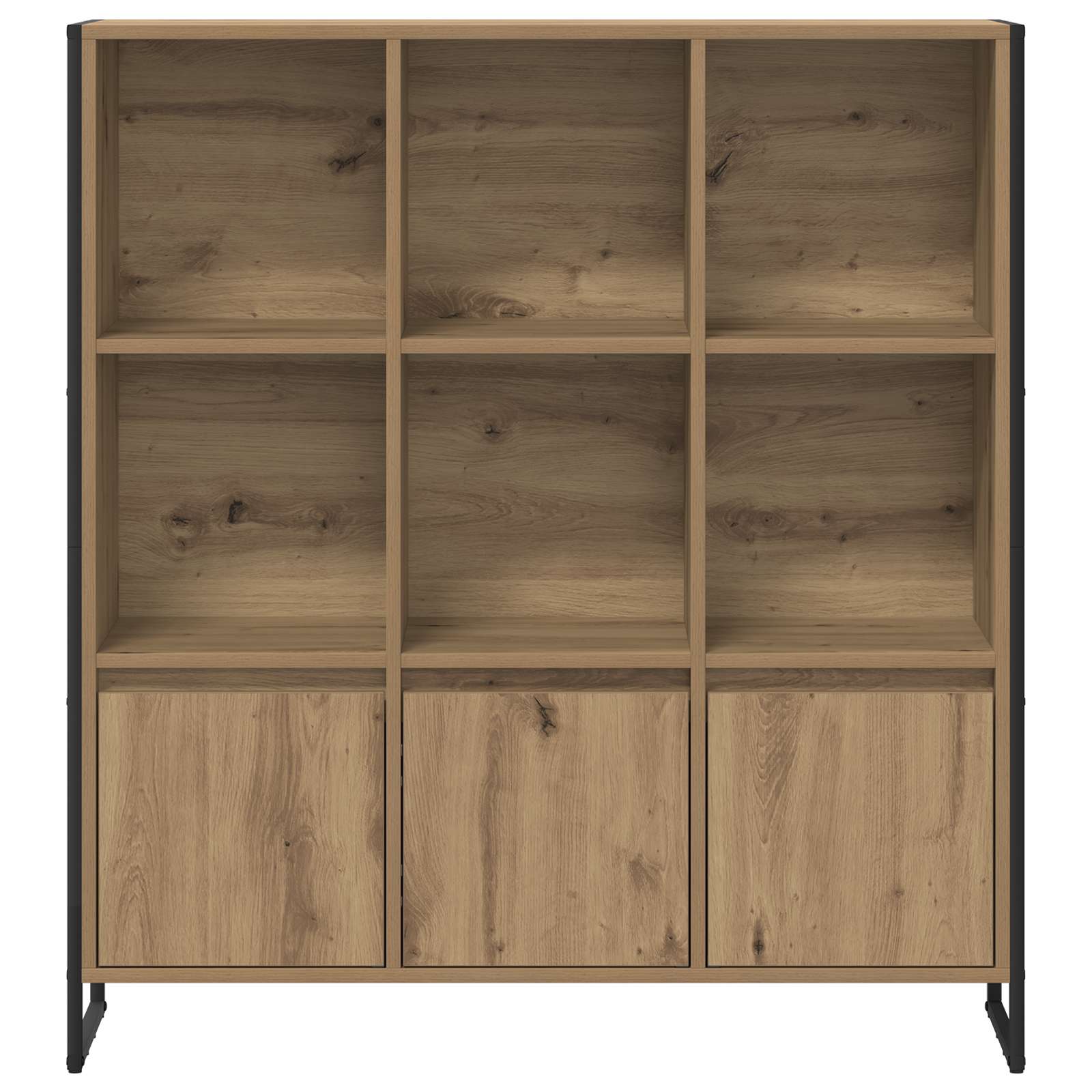 Bücherregal 2 pcs Schwarz Eichen-Optik 99,5 x 30 x 108 cm