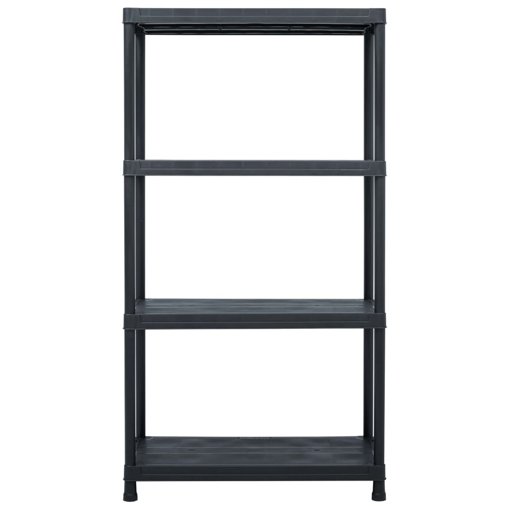 Lagerregale 2 Stk. Schwarz 60 x 30 x 138 cm Kunststoff