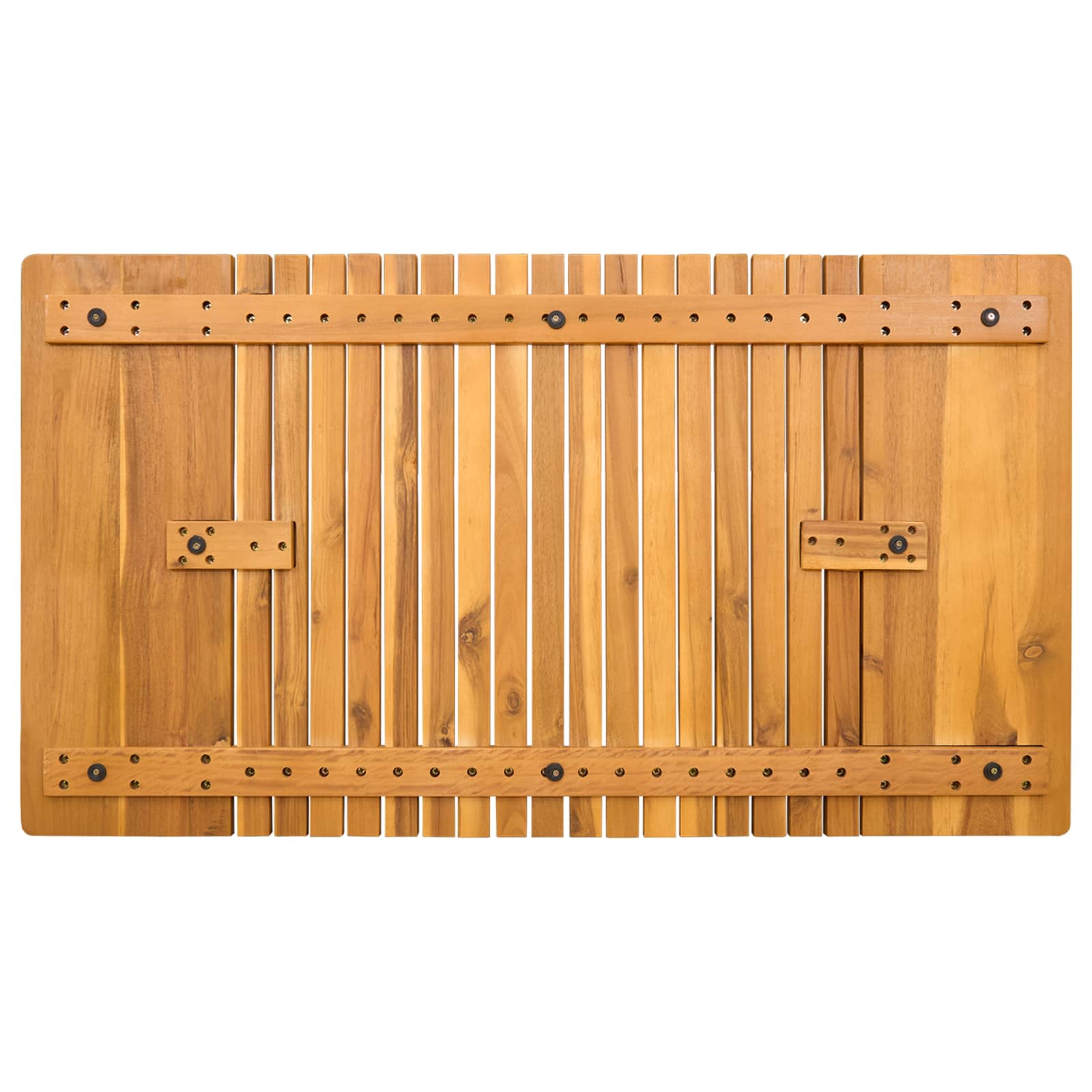 Badematte Uni Braun 59 x 40 cm Massives Akazienholz