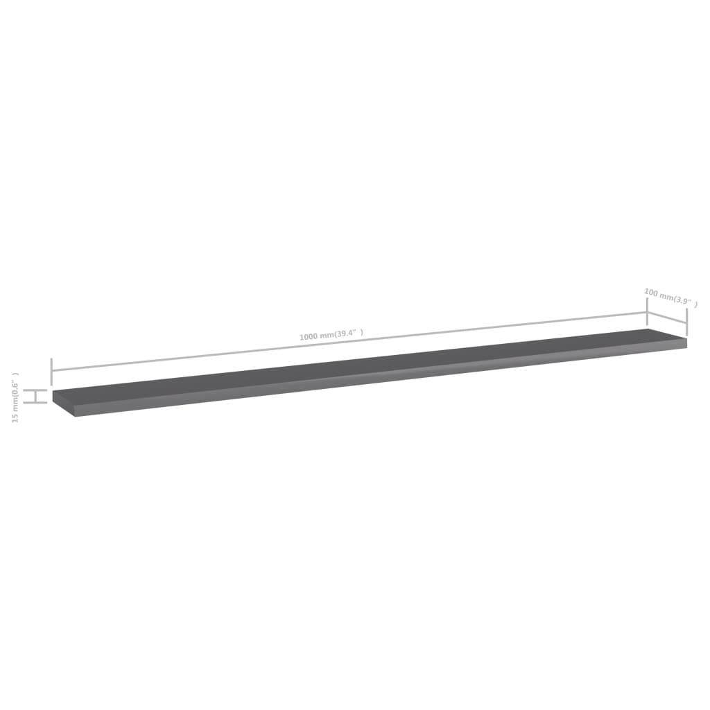 Bücherregal-Bretter 4 Stk. Weiß 40x10x1,5 cm Holzwerkstoff