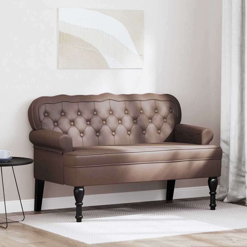 Chesterfield Bank Braun 119,5 x 64,5 x 75 cm Kunstleder