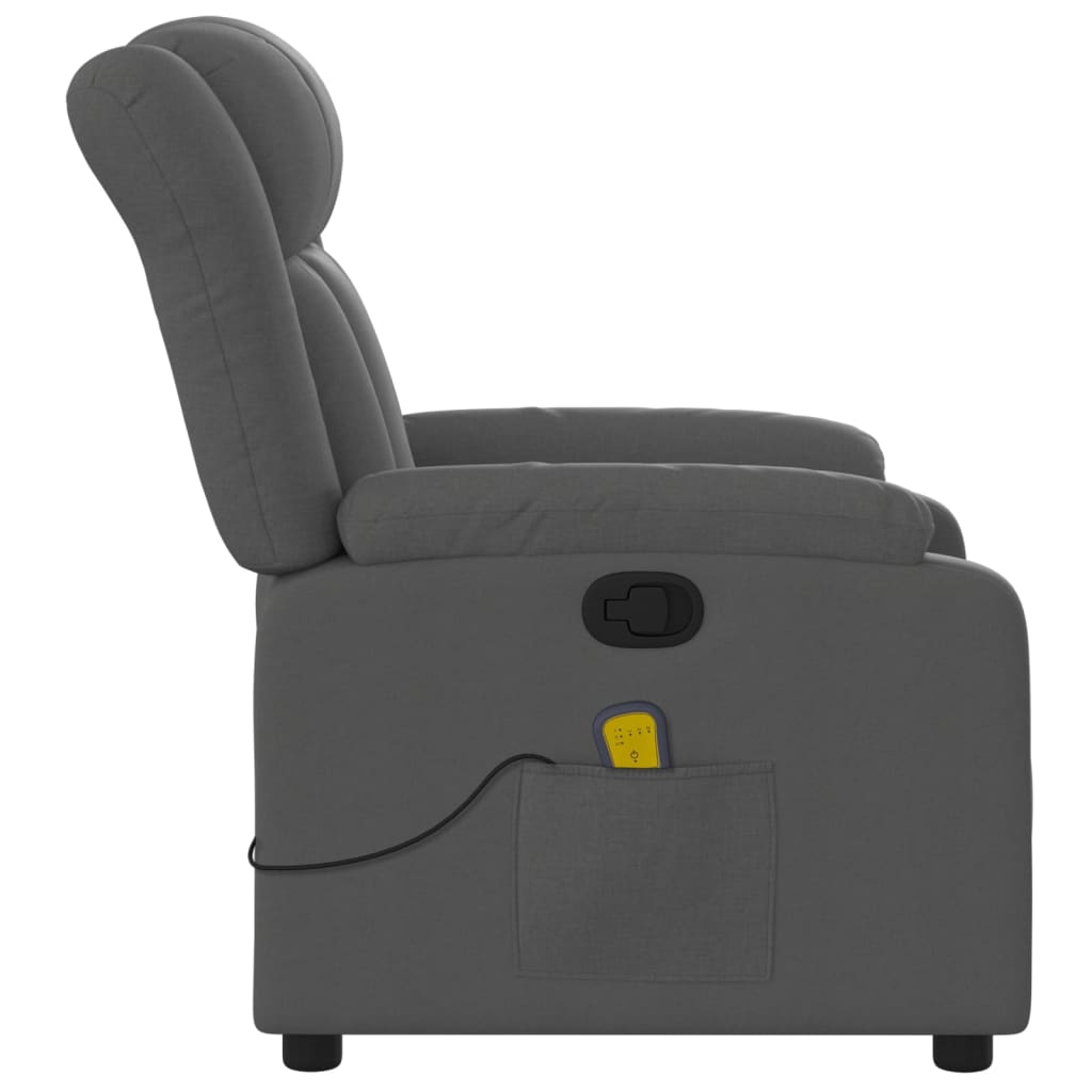 Massage-Relaxsessel, hellgrauer Stoff