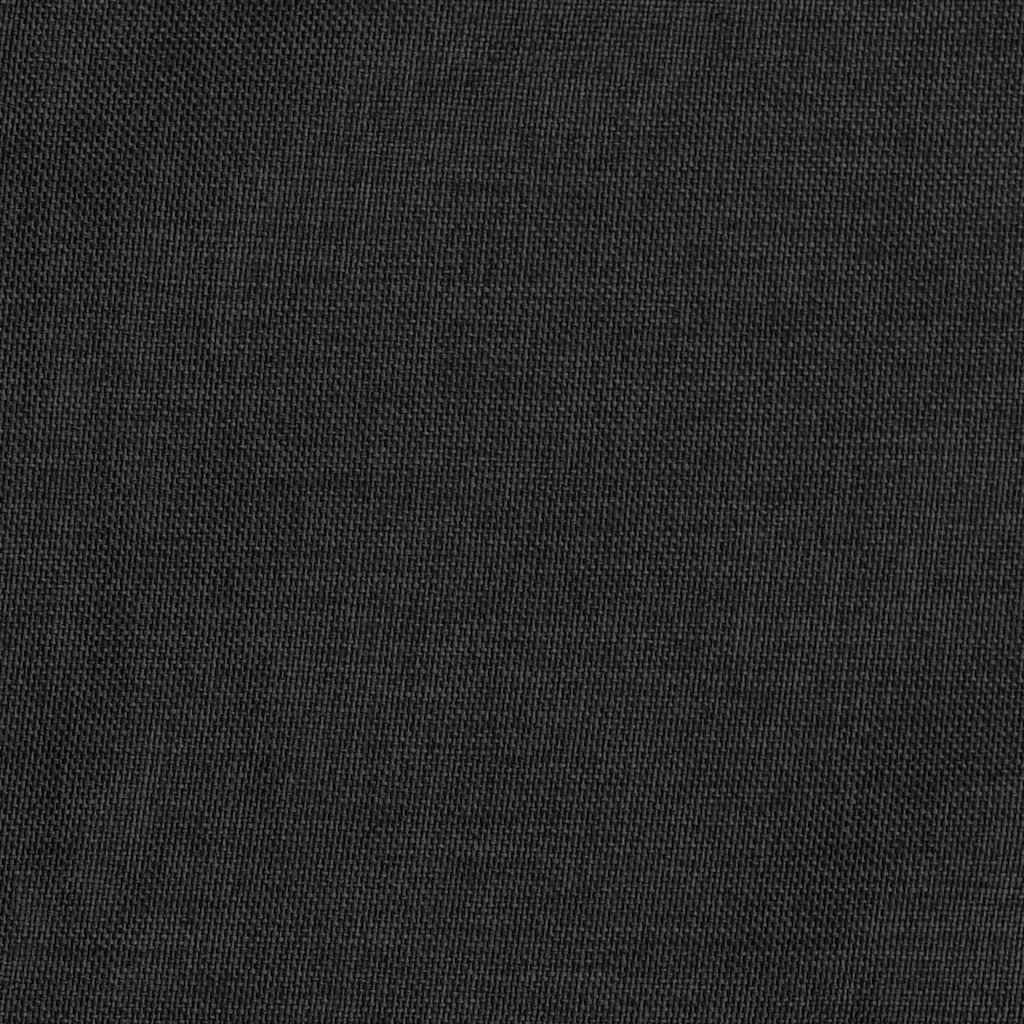 Verdunkelungsvorhänge Ösen Leinenoptik 2 Stk. Schwarz 140x175cm
