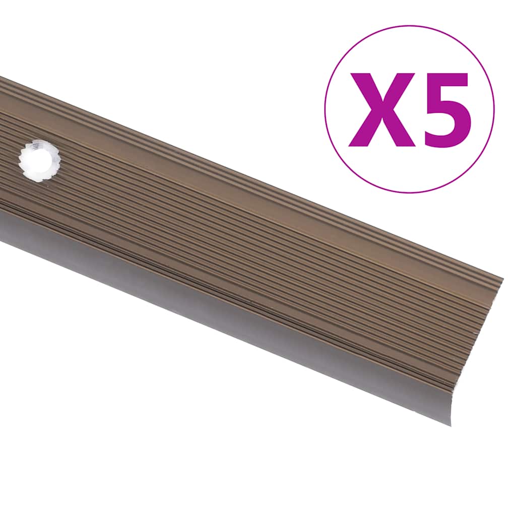 Treppenkantenprofile in L-Form 15 Stk. Aluminium 90 cm Silbern