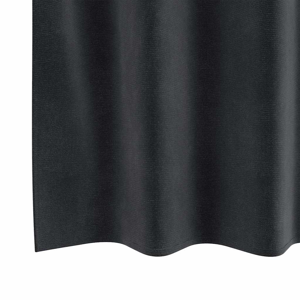 Verdunkelungsvorhänge 2 pcs Schwarz 140 x 140 cm Samt