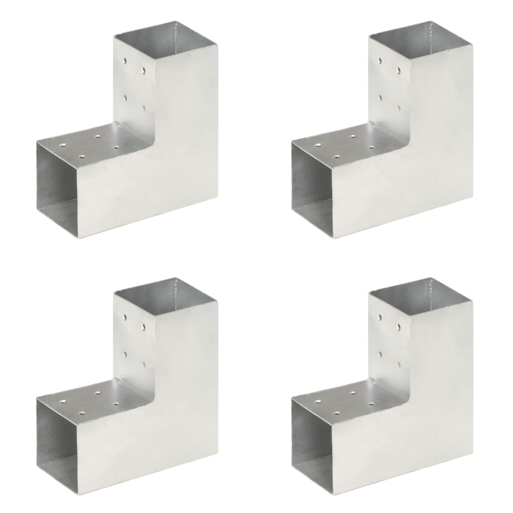 Pfostenverbinder L-Form Verzinktes Metall 71 x 71 mm