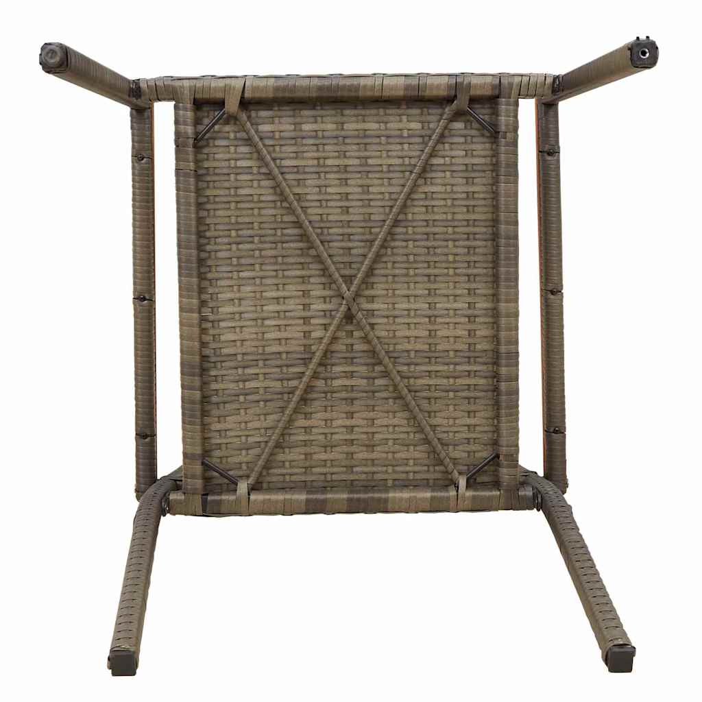 Garten Stapelstühle 4 pcs Braun und Schwarz 54 x 56 x 90 cm