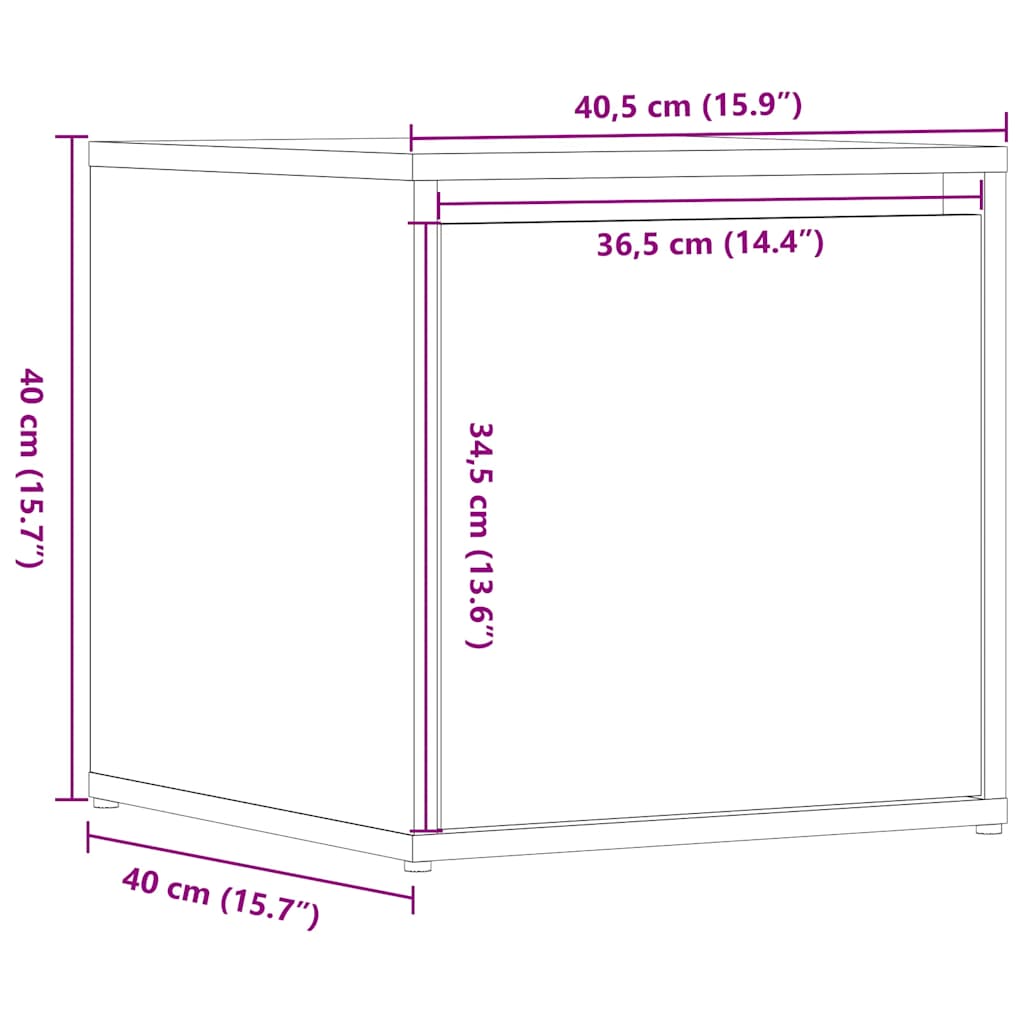 Schubladenbox Weiß 40,5x40x40 cm Holzwerkstoff