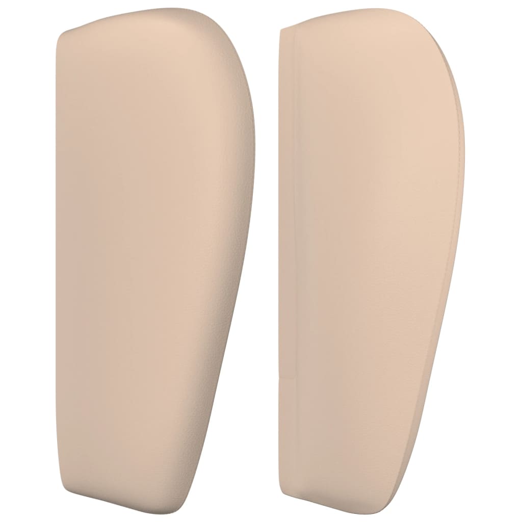Kopfteil mit Ohren Creme 83x23x78/88 cm Kunstleder