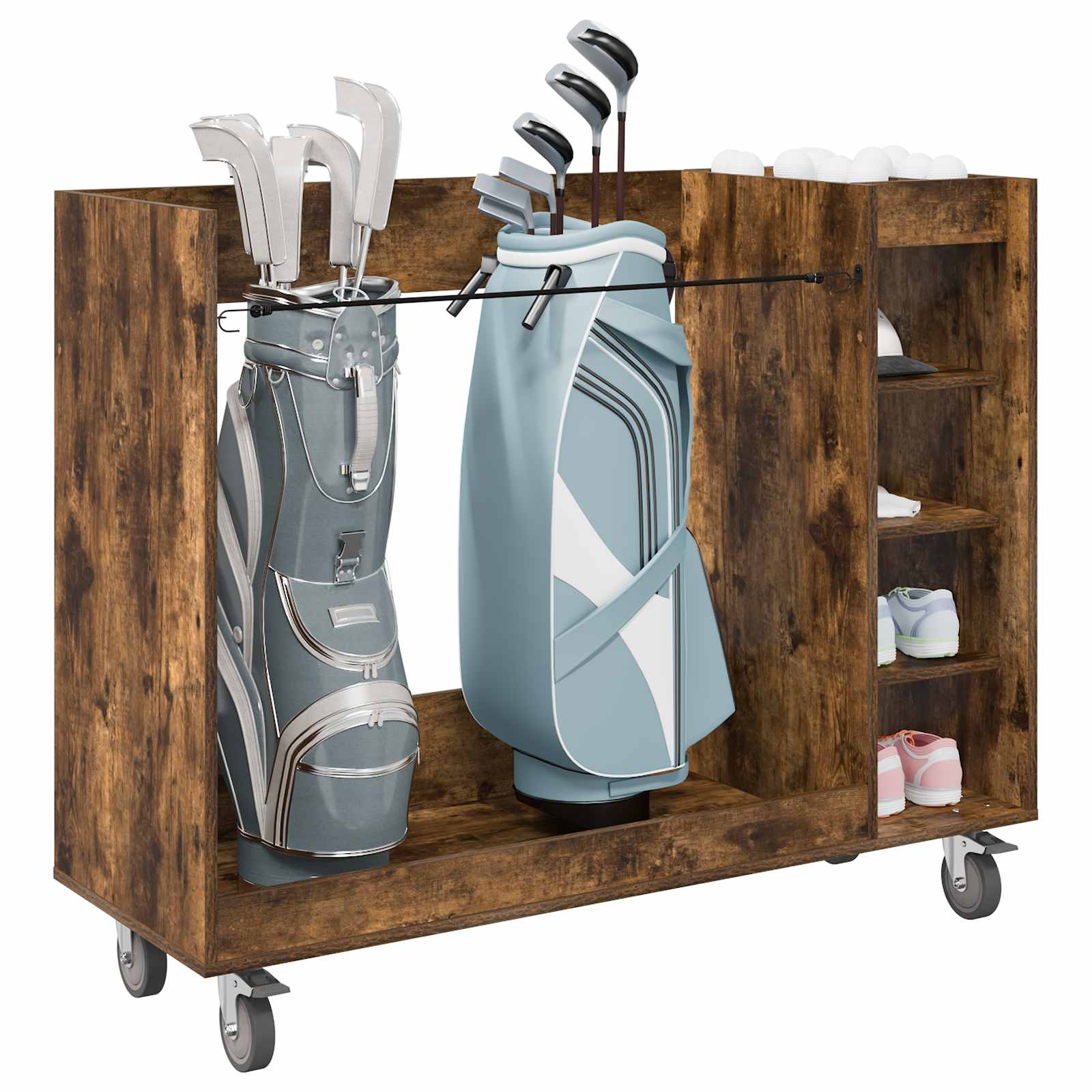 Golf Schrank Mit Rad Uni Weiß 65 x 45 x 98 cm