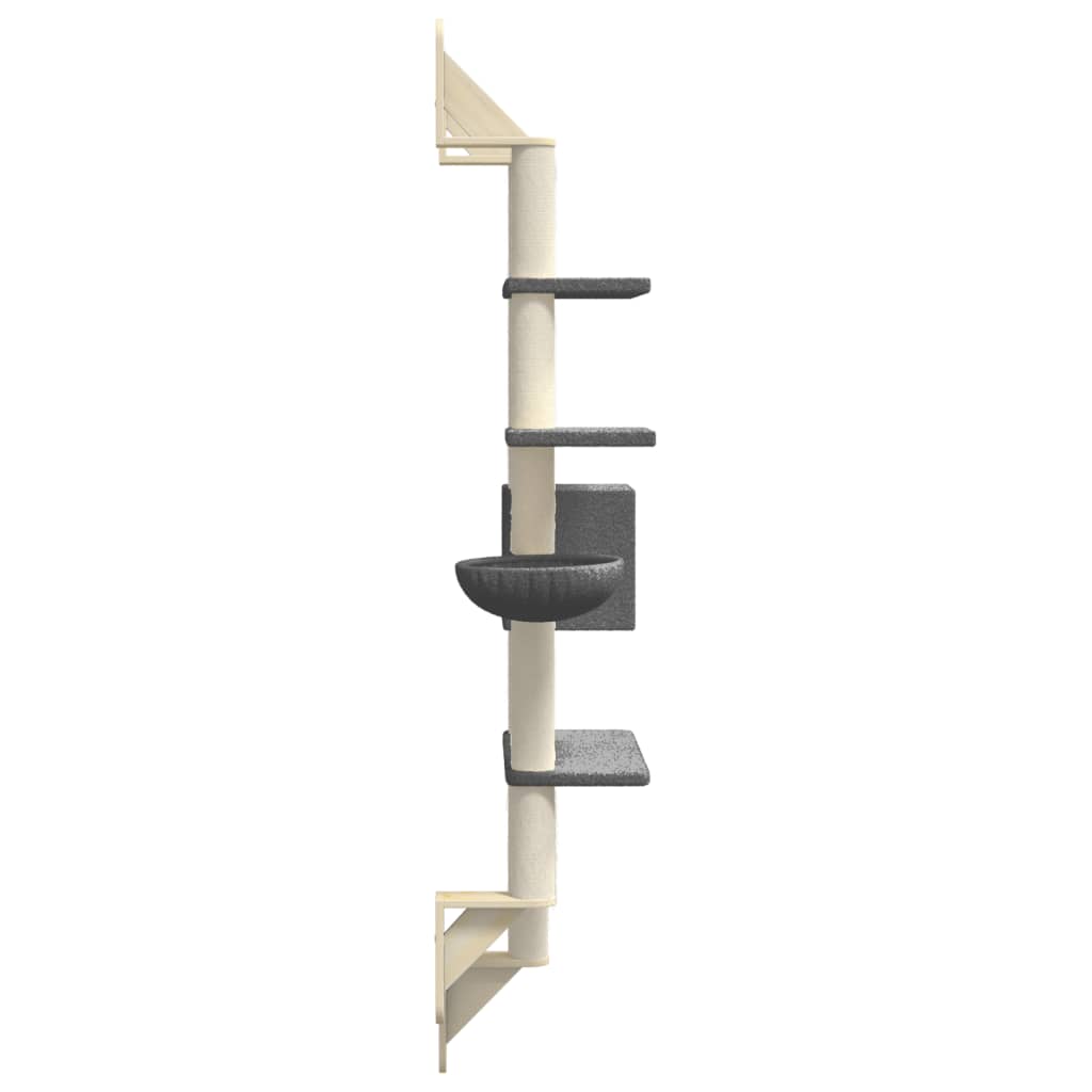 Kratzbaum mit Kratzsäule Wandmontage Creme 180 cm